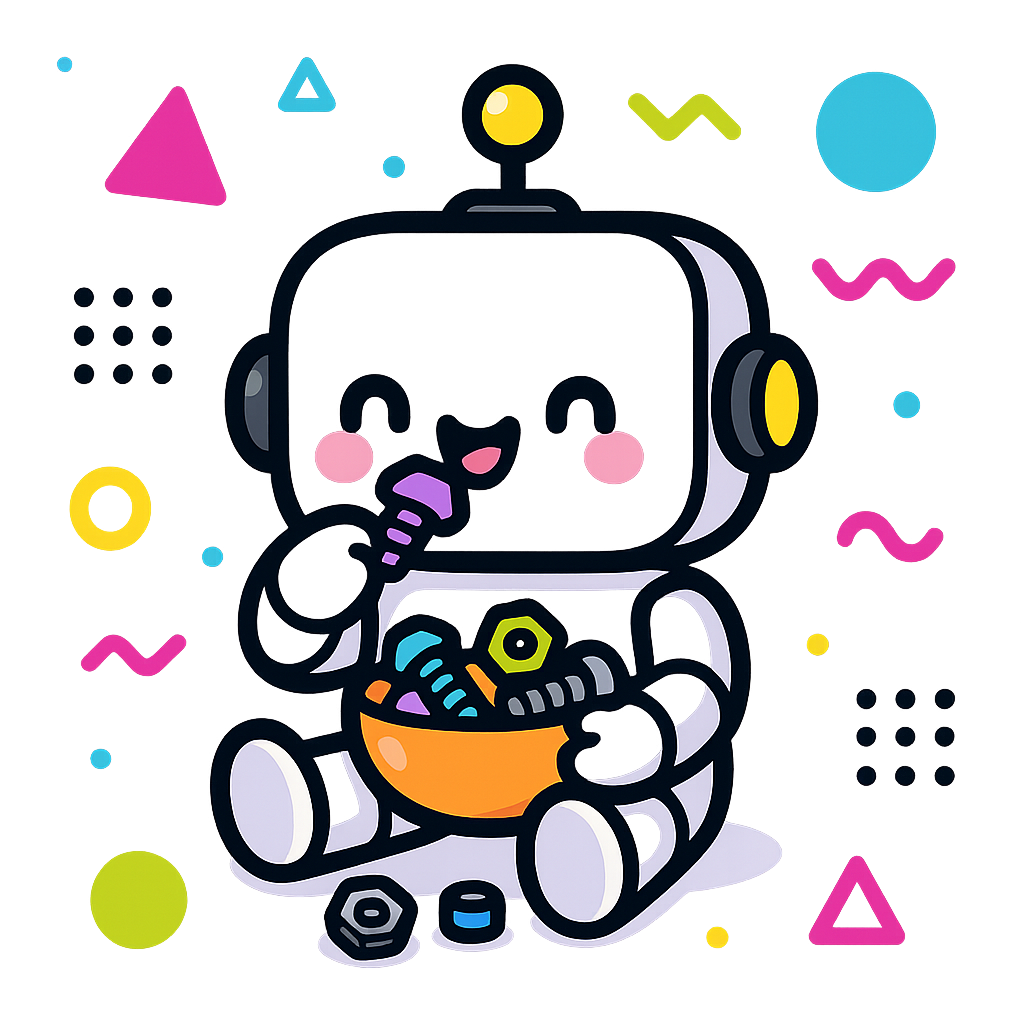 Illustration of Robot Eats Bolts