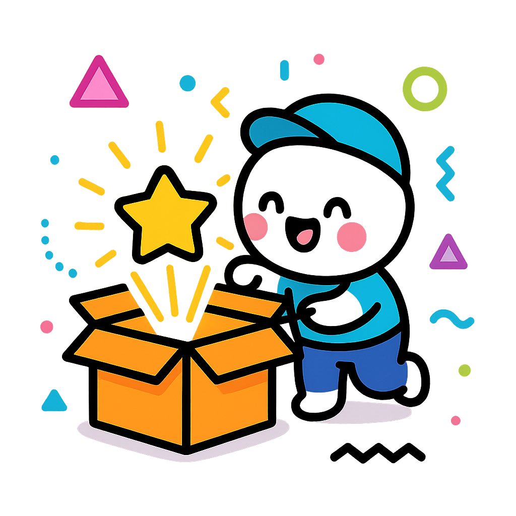 Illustration of Surprise package delivery