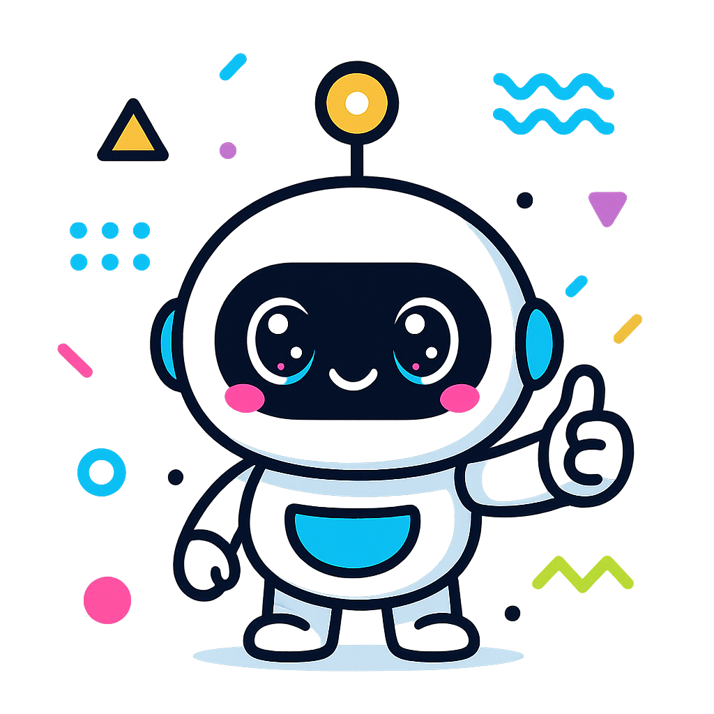 Illustration of Robot giving enthusiastic thumbs up