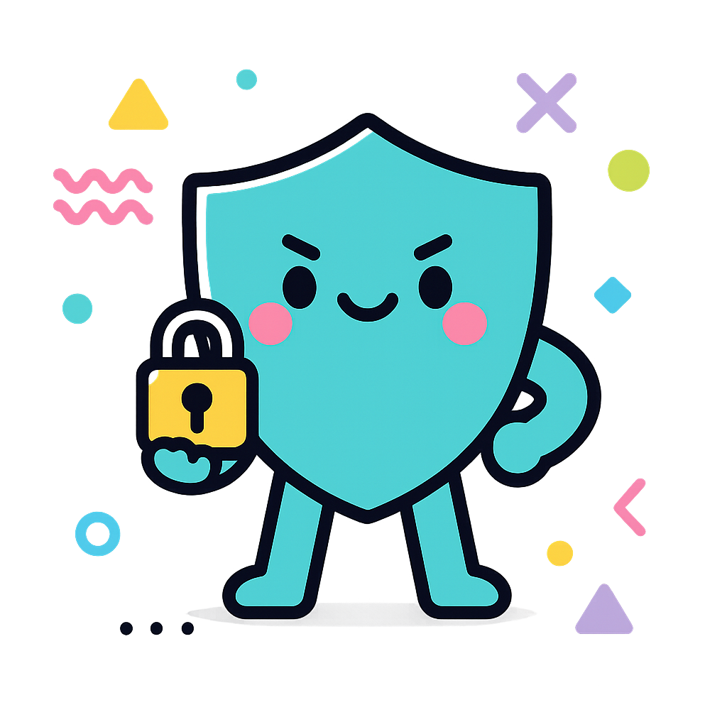 Illustration of Shield with padlock