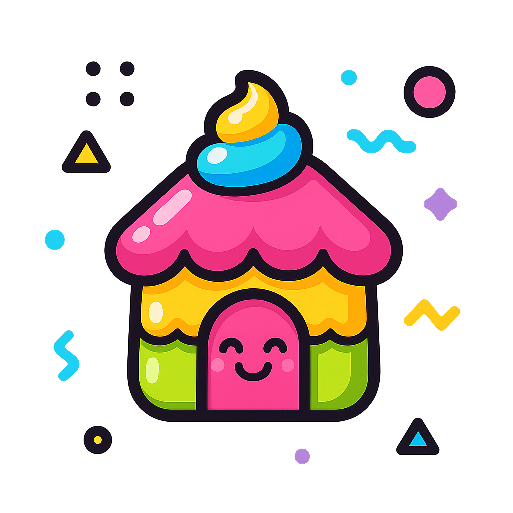 Illustration of Candy house home button