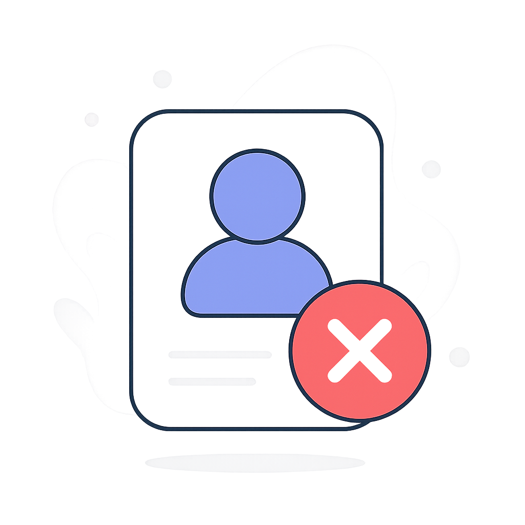 Illustration of Delete account confirmation card